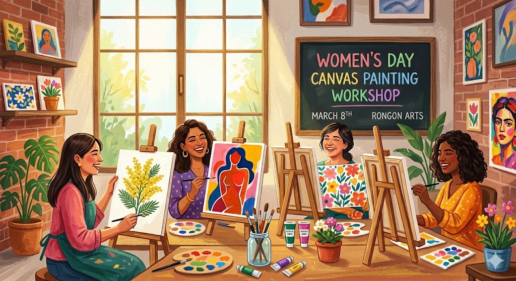 Celebrate Women’s Day: Join Our Exclusive Canvas Painting Workshop in Kolkata!